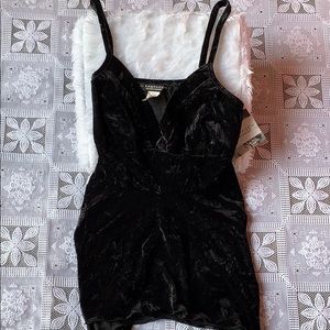 NWT || Rampage black velvet thick strap shirt